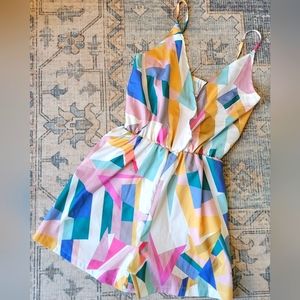 Geometric Print Romper